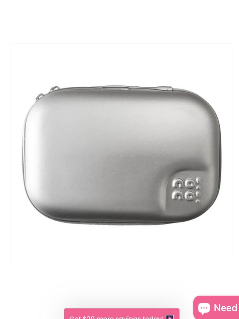 Silver Hard Shell Electronics Carrying Case